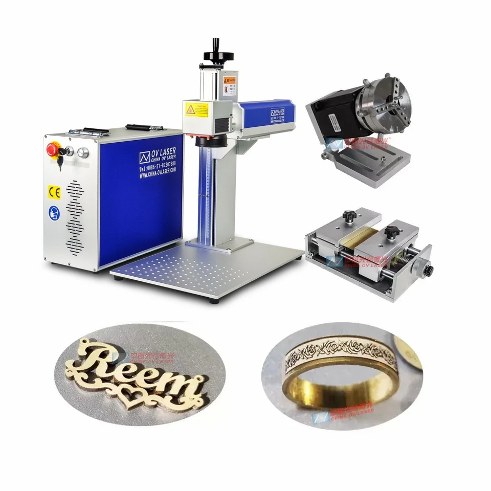Gold Name Necklace Cutting Machine Fiber Laser Marking Engraving Writing machine 50W 60W 100W