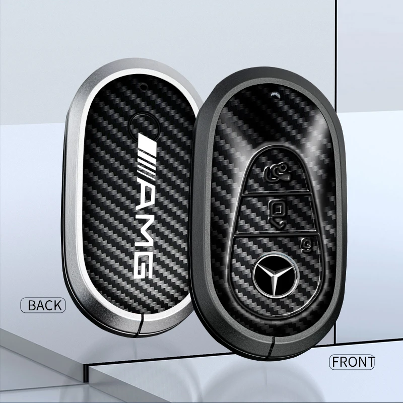 Hot sales Car Key Cover with Leather Car Key Holder For Mercedes Benz C E S W203 W210 W211 W124 CLK E200 Car Key Case Styling