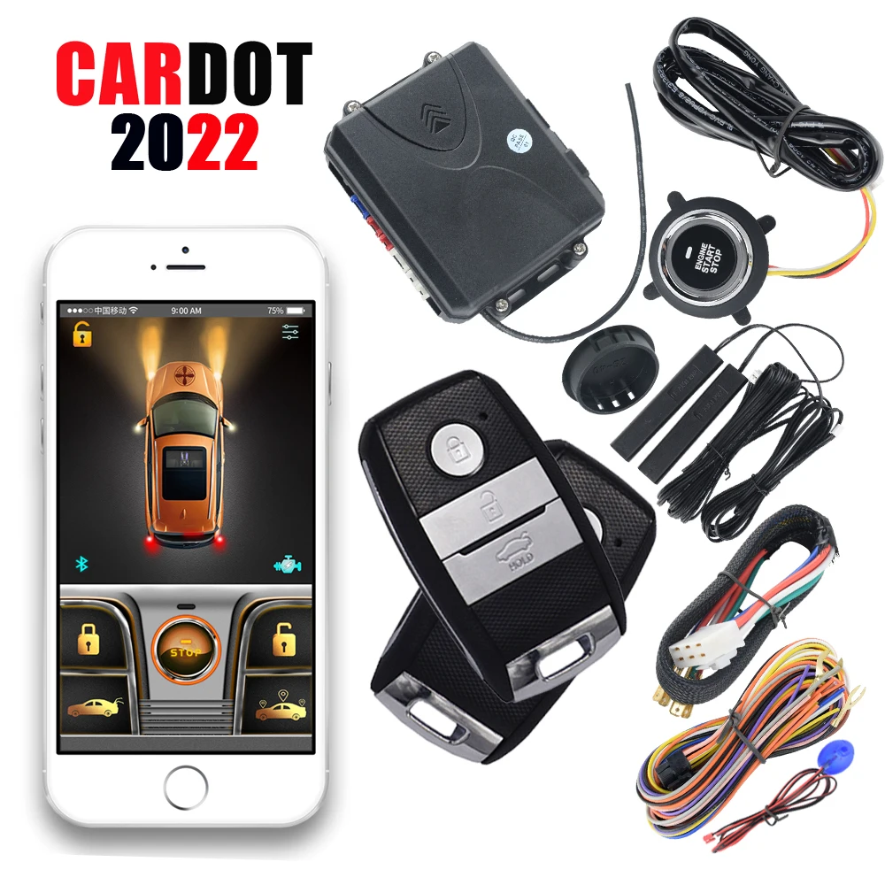 Прямая поставка, бесключевая Система доступа Cardot, Противоугонный пульт дистанционного управления, умная Автомобильная сигнализация