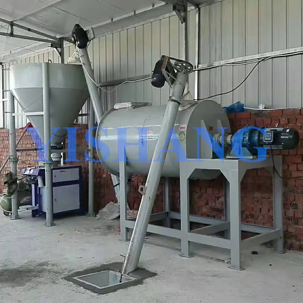 Sand cement color coating mixing machine mixer fly ash chemical dry powder mortar making machinery production line plant