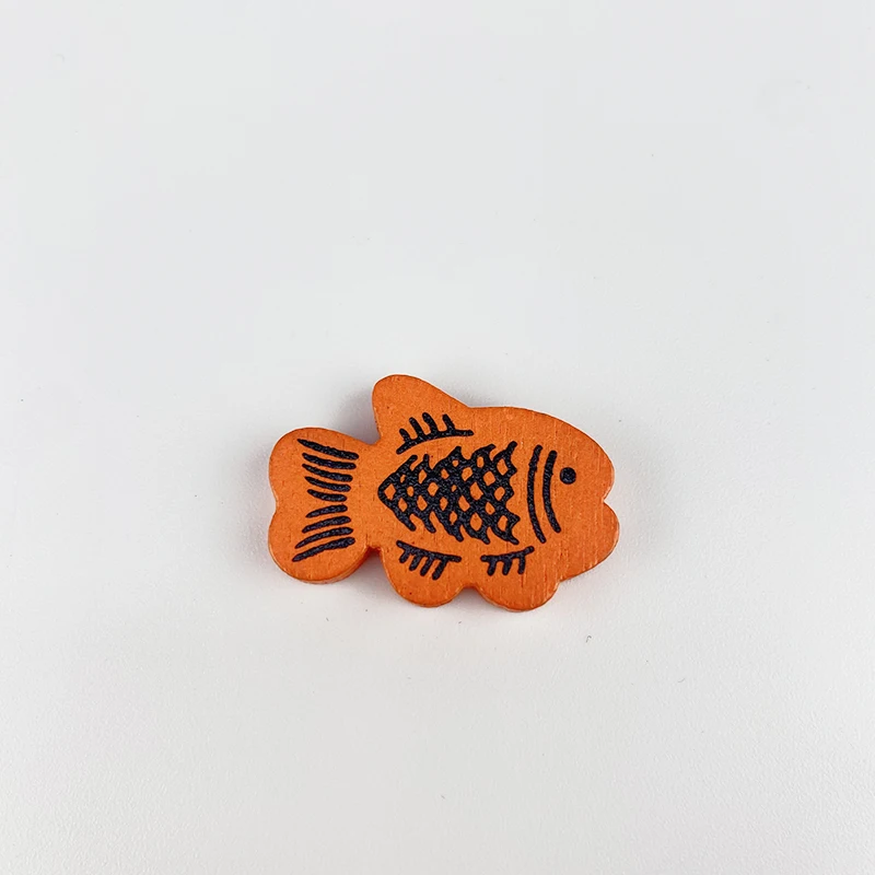 Baby Diy Sensory Jewelry Accessories Making Blue Green Wooden Fish Beads