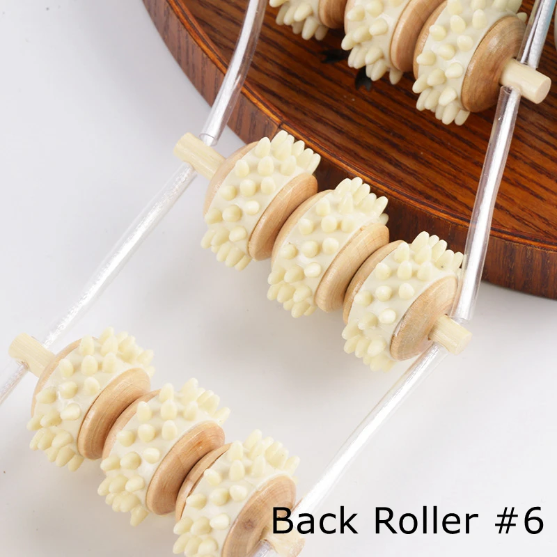 Hand Made Wood Therapy Massager Massage Roller Rope Wooden Massager Tool for Body Muscle Pain Relief