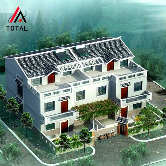 removable pre fab house villa luxury metal frame real estate villa