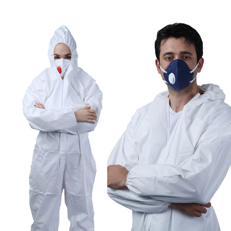 Cheap Price Type 4 5 6 65gsm Disposable Microporous Coverall CE ISO Certified Waterproof Oil Resistant Protective Suit