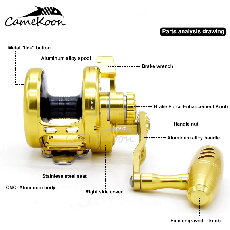 Big game fishing reels saltwater trolling overhead fishing jigging reels