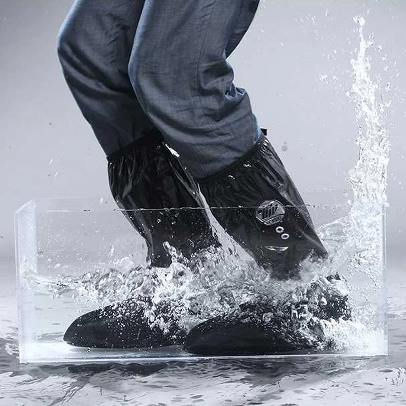 Non-slip and waterproof durable PVC Reusable Motorcycle Silicone Waterproof Shoe Rain shoe covers