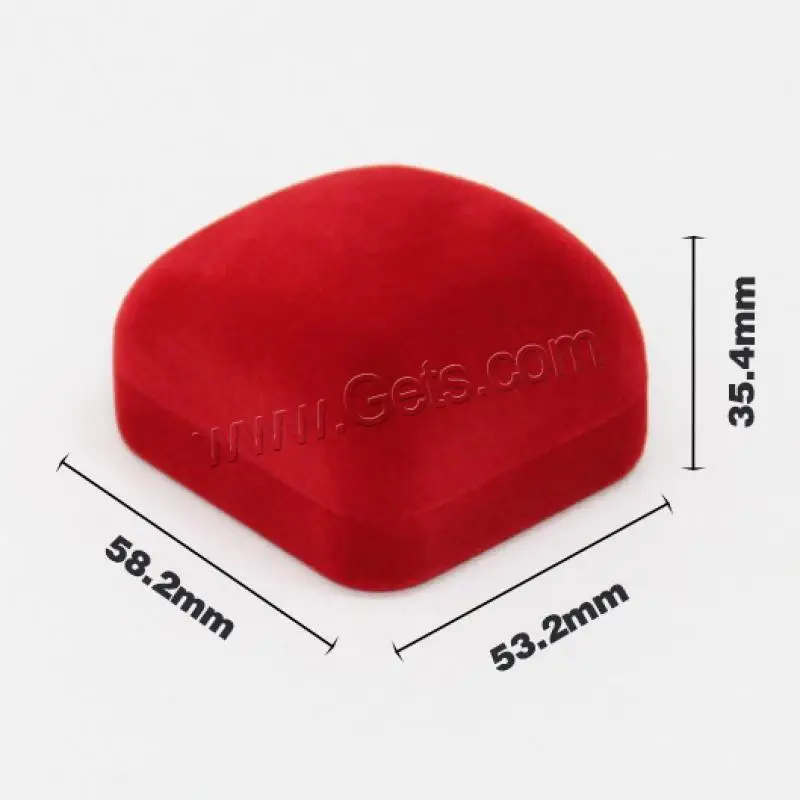 more colors velvet ring box cheaper price jewelry packing square rings box for two rings