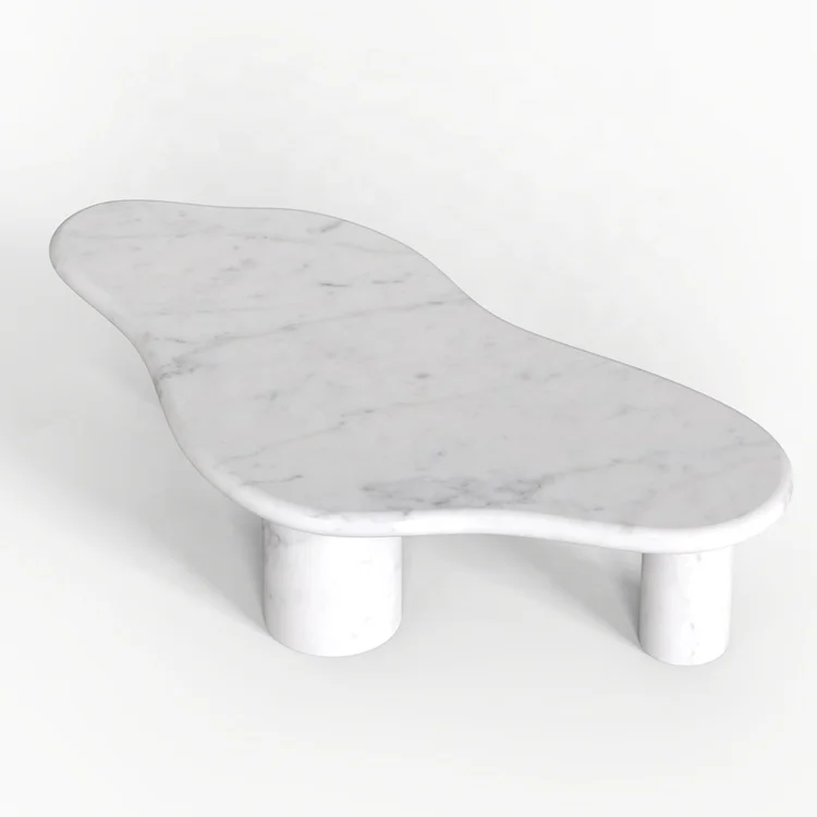 Elephant Home Furniture Fancy Marble Contemporary Flower White Cloud Coffee Table