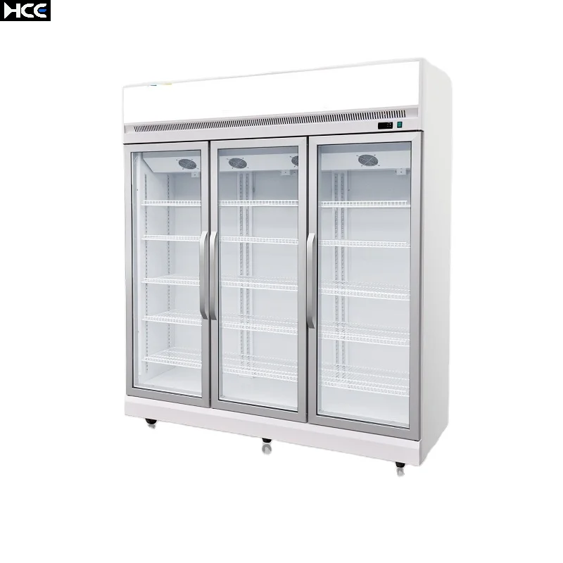 Commercial freezers for ice-cream glass door chiller freezer vertical deep freezer