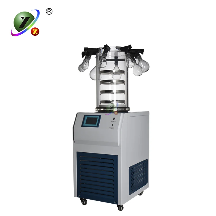 ZLGJ-12 small branch manifold desktop type lab lyophilizer vacuum freeze dryer with 920pcs penicillin bottle