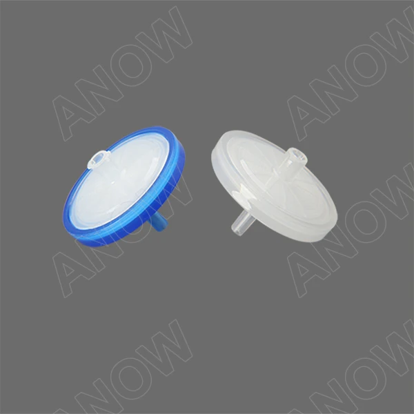 Syringe filter 25mm Diameter with 0.22um PTFE Membrane Filter From Anow Brand