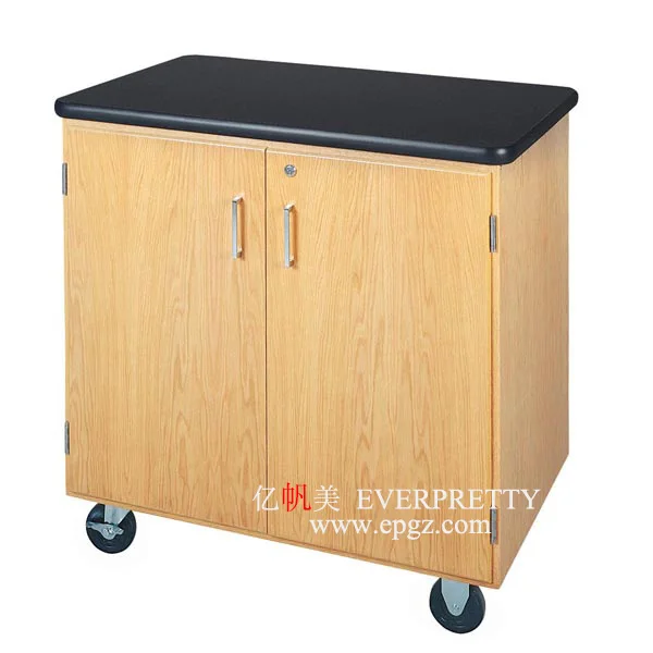 School Laboratory Furniture Wooden Physics Classroom 2-seater Lab Side Table for Classroom Use