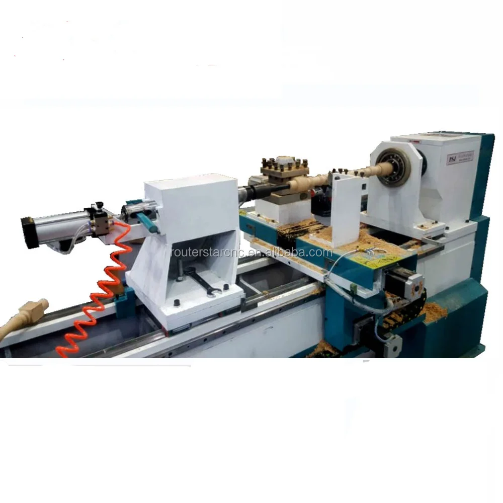 ATC CNC wood lathe with chuck 1000mm length
