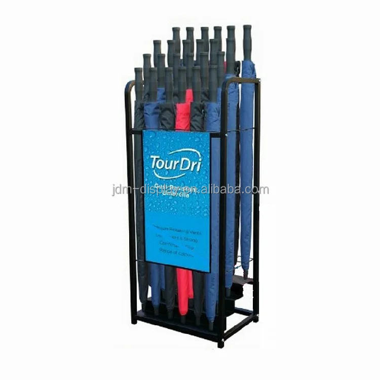 Подгонянный стальной для магазинов из железной проволоки декоративные металлические Зонты Дисплей Стенд стеллажи для магазинов