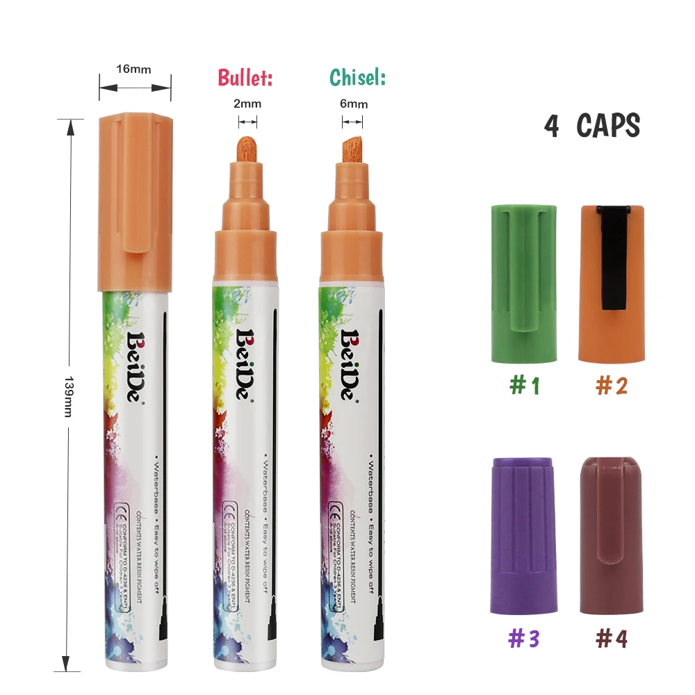 liquid chalk markers for window, chalkboard, LED board, glass, ceramic, plastic