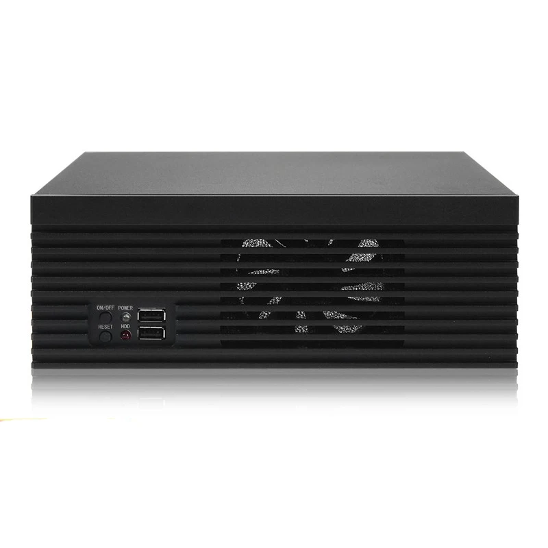 HTPC алюминиевый мини ITX промышленный ПК Серверный корпус настольный 2U Серверный корпус с гибким блоком питания