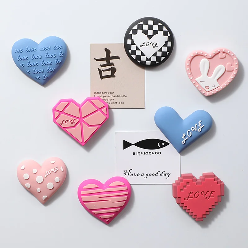 Safe and reliable custom heart shape fridge magnet pvc soft rubber magnet manufacturer rubber fridge magnet