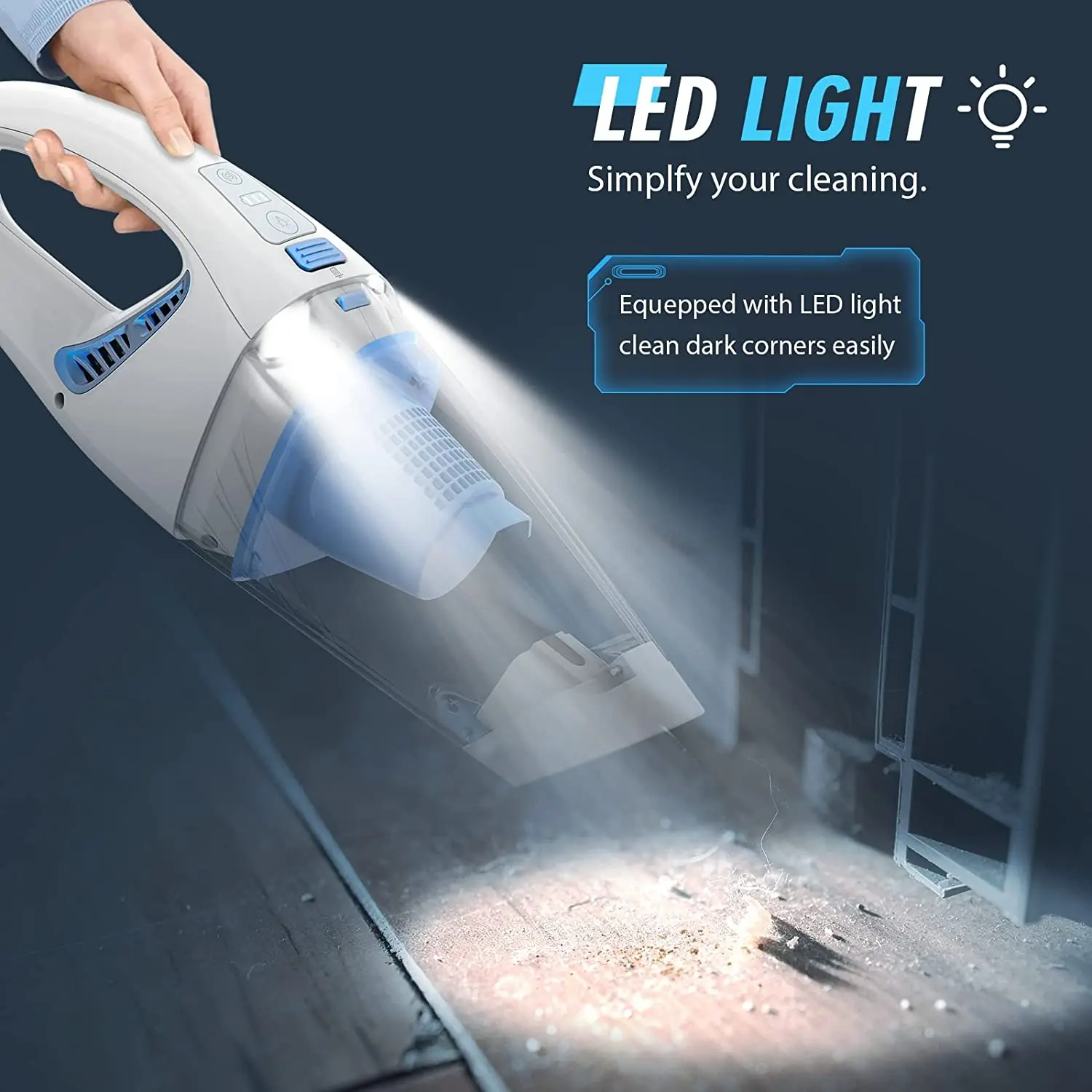 Car Handheld Vacuum Cordless Portable Rechargeable Cordless Handy Vacuuming With Strong Suction For Car And Home Use