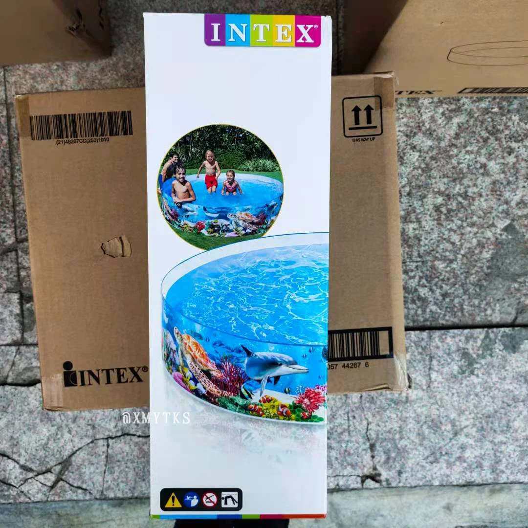 Intex 58472 8FT X 18IN Deep Blue Ocean бассейн для семьи детей sea snapset не надувной