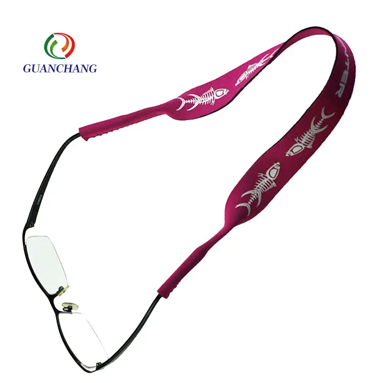 OEM Sports Safe Retainer Adjustable Custom Printed Neoprene Floating Eyeglass Glasses Sunglasses Strap