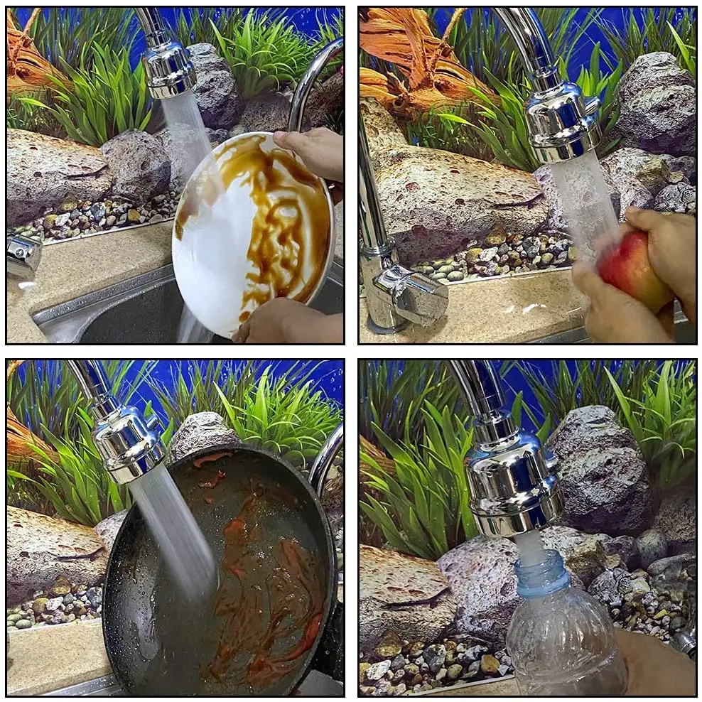 360-Degree Swivel Faucet Extension Kitchen Sink Aerator Faucet Nozzle Faucet Extender for Kitchen, Bathroom