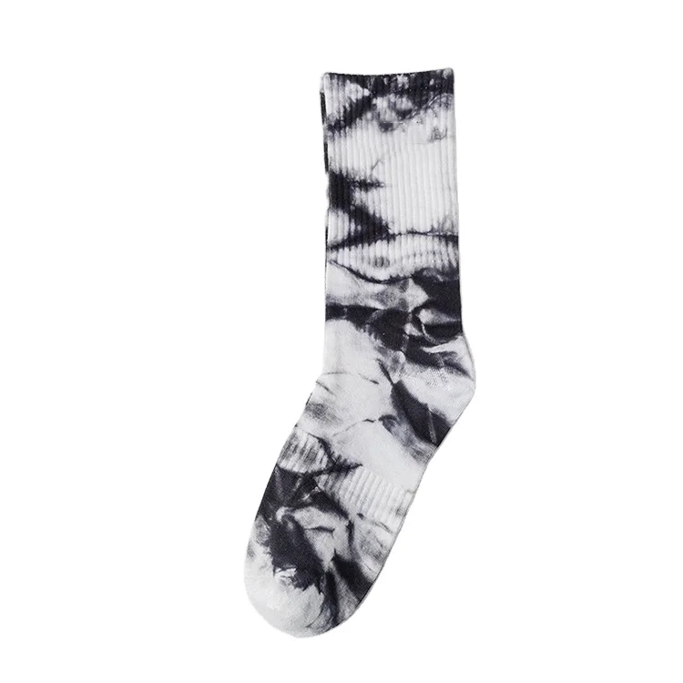 
Hot sale colorful cotton tie dye men socks custom logo design tie dye sports socks for women and men 