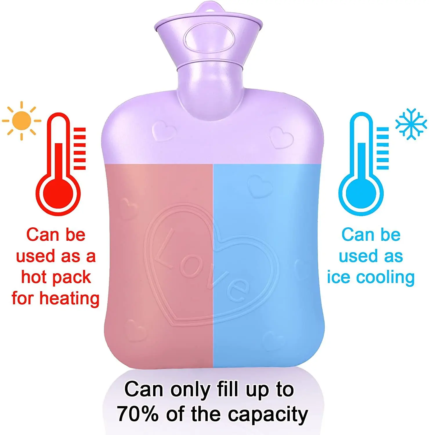 Durable Water-filling Hot-water Bottles Cheap Flush Hot Water Bag with Waist Belt