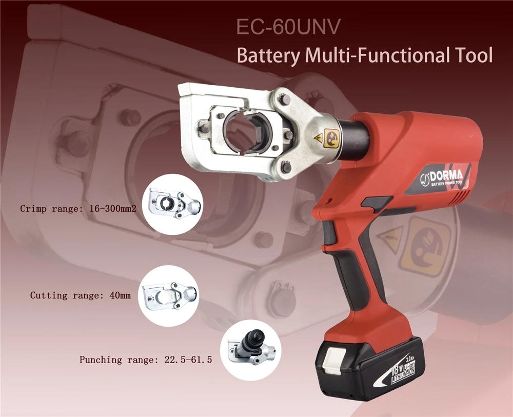 
#superseptember Dorma EC-60UNV crimper tool battery Multi-functional tools cutting crimping punching 