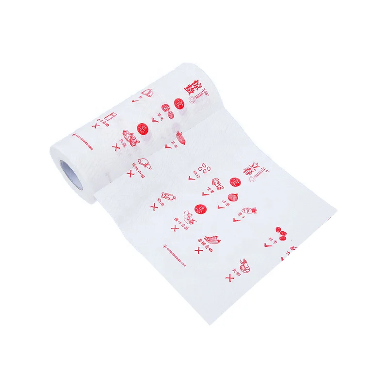 Extra Absorbent Bamboo Pulp Kitchen Paper Towel Roll Commercial Nice Butterfly Pattern Emboss for Home Office Use