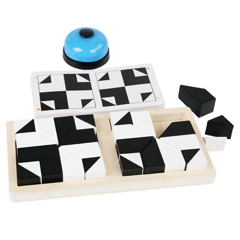 New wooden hidden building block puzzle early education logical thinking parent-child interactive board game for kids