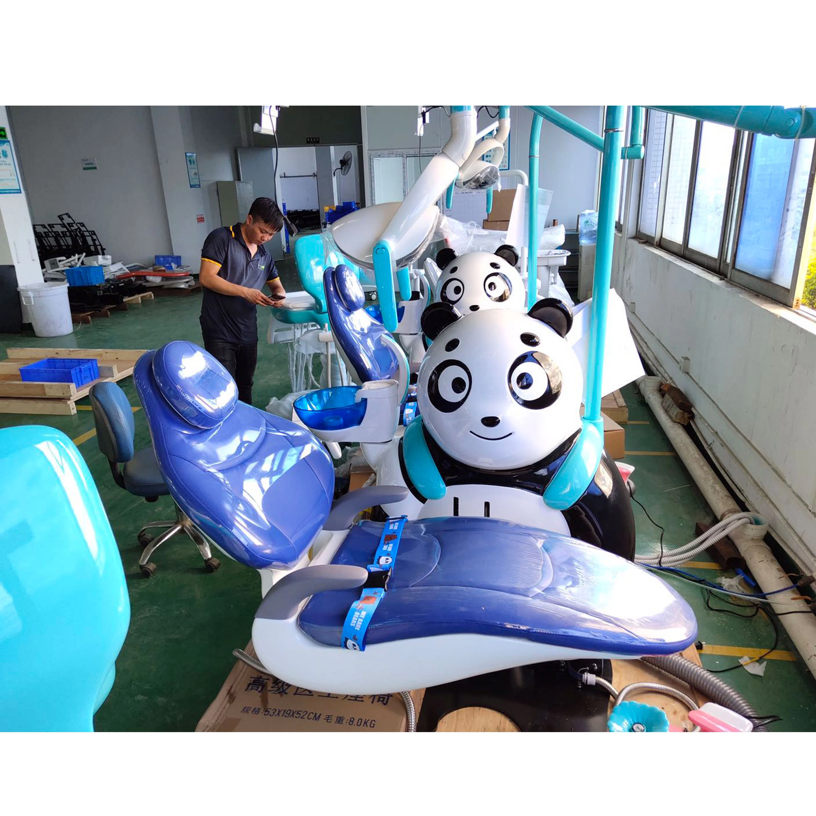 IN-M639 Cute comfortable Panda children dental chair ocean style dental chair