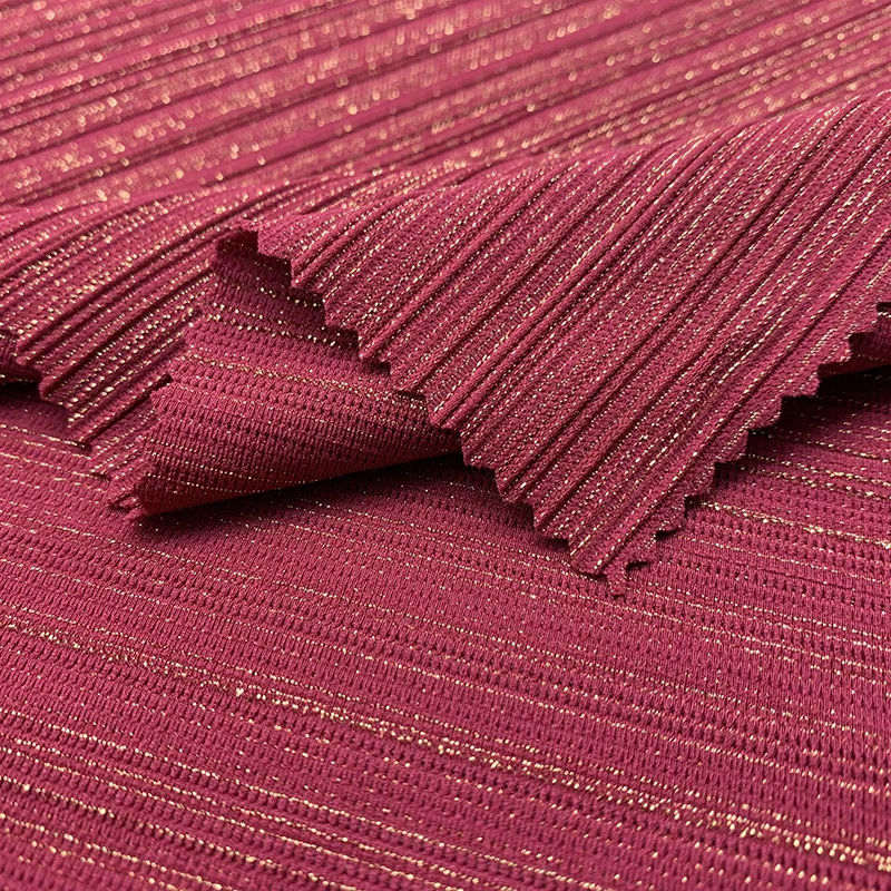 Hot selling rib lurex  Fabric for swimwear