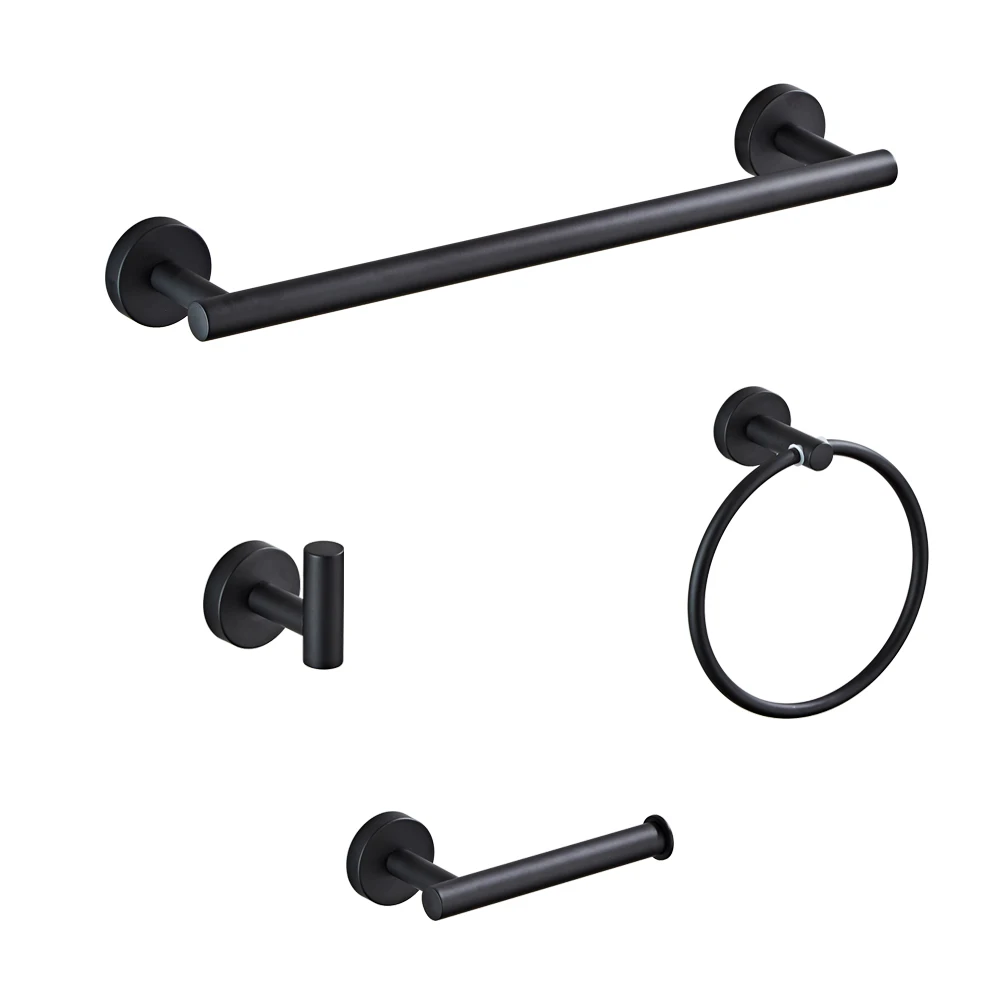 Yundoom OEM Banheira 4 Pieces Perchero Jaboneras Banyo Seti Colgador De Ropa Perchas Bath Tray Sink Caddy Bathroom Accessories