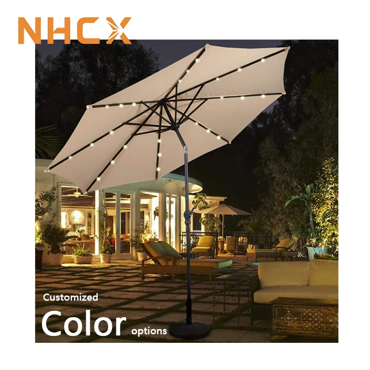 Nhcx рукоятки пользовательские Солнечный садовый зонт большой размер открытый зонтик Ресторан светодиодный от