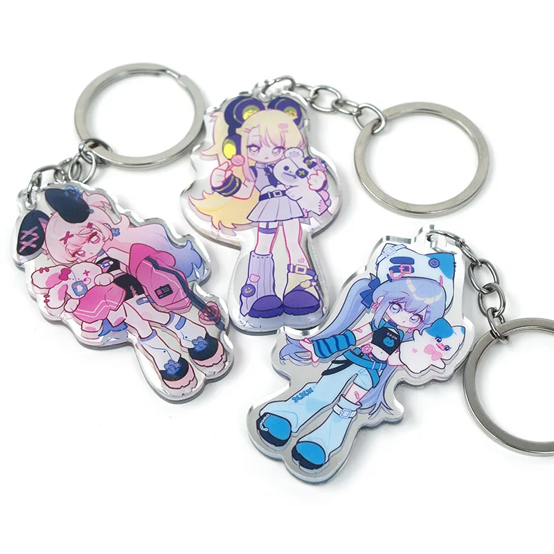 Vograce Luxurious Personalized Custom Irregular Mirror Charms Small Acrylic Mirror Keychain