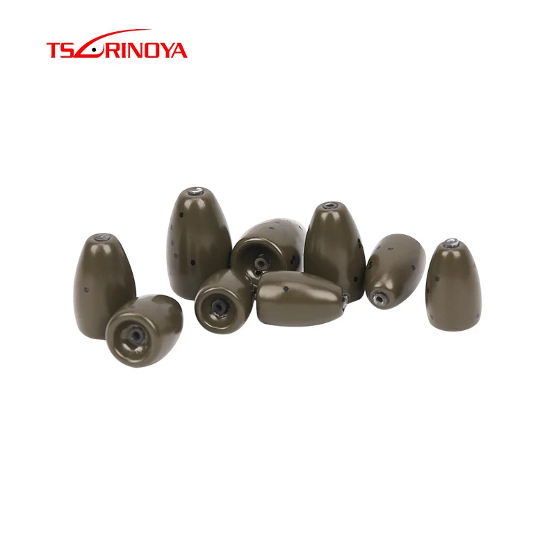 TSURINOYA Tungsten Bullet Fishing Sinker For Texas Rig With Hose Fishing Accessory Fishing Tool Lead Sinker Tungsten lead sinker