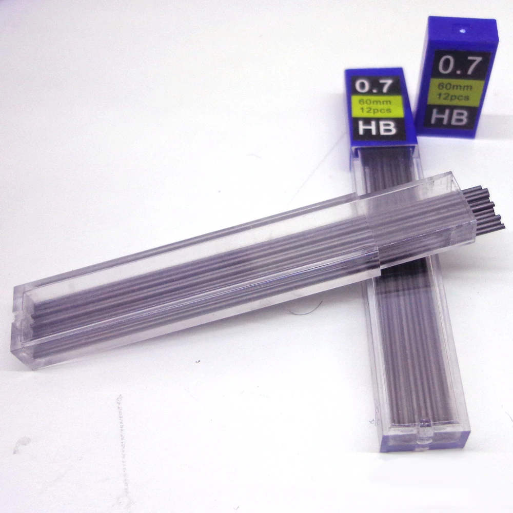 Hot selling 0.3 0.5 0.7 0.9 mm black graphite pencil lead set for children