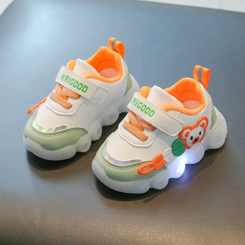 Bright light autumn shoes for baby girls soft soled toddler shoes for baby boys sneakers