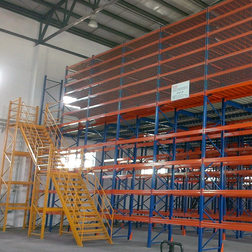 Высоко Качестенные промышленные склад хранения сверхмощная мезонин полки система стеллажей