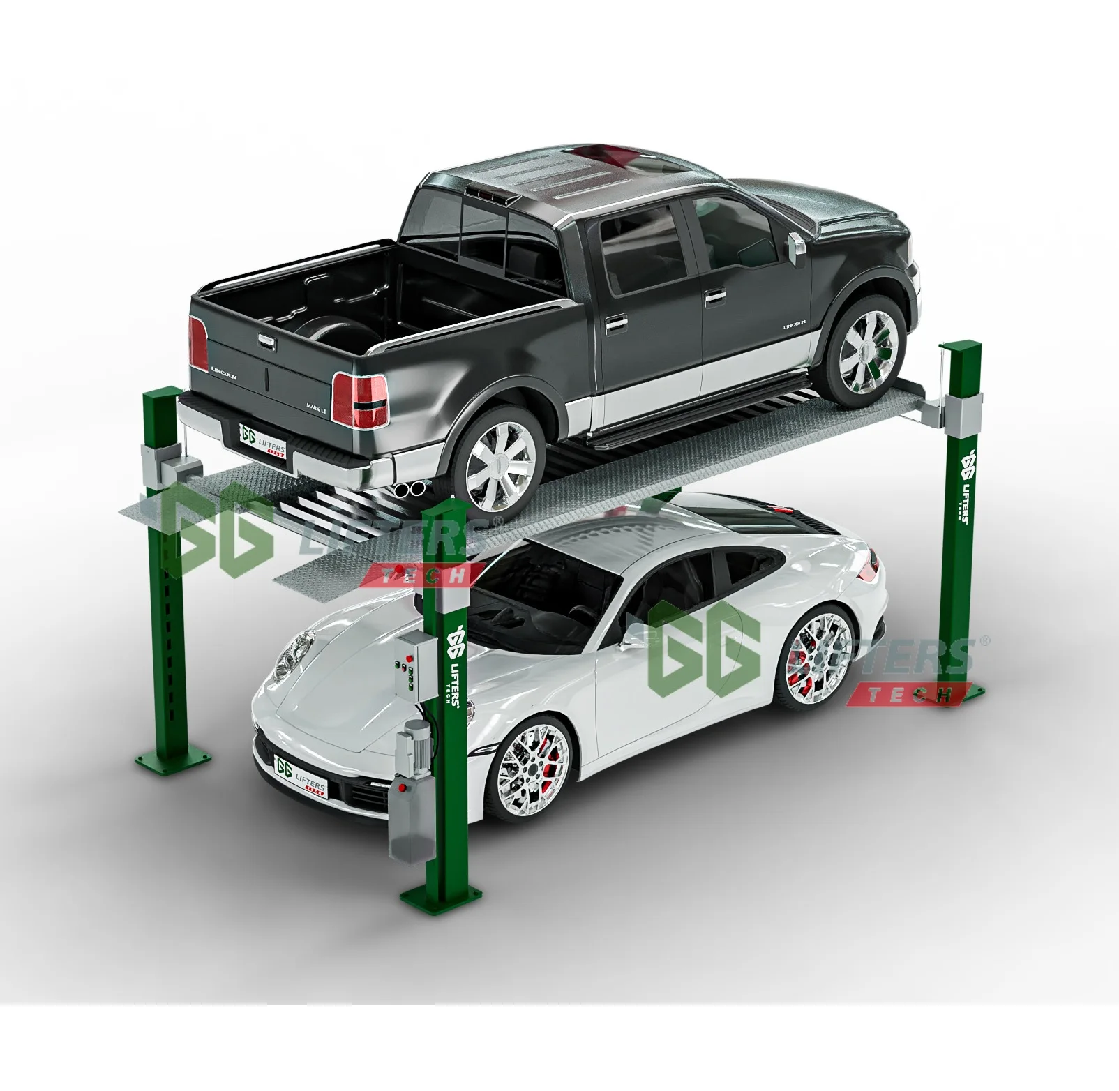 4 post car parking lift mechanical parking equipment hydraulic garage storage system