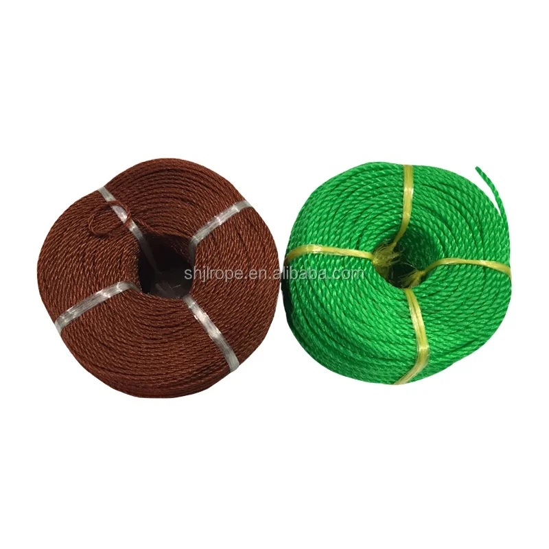 (JINLI-Rope) High Quality Mixed Color Twisted  3-Strands 4mm -52mm  PP  mooring rope