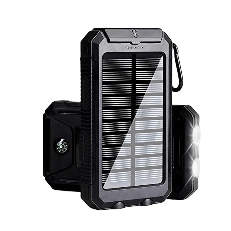 Wholesale print logo cheap price 10000mah mobile charger fast charging waterproof usb heavy duty solar portable power bank