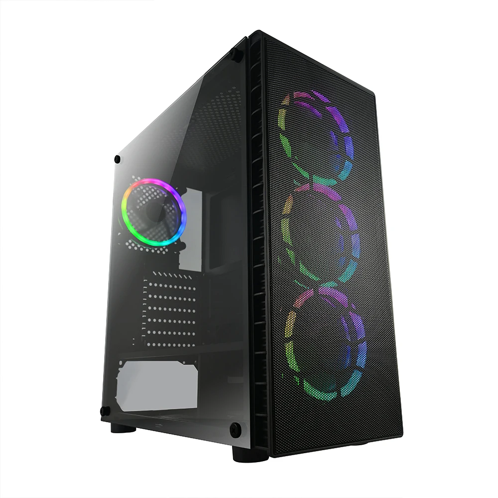 Новый OEM/ODM закаленное стекло ATX Mid-Tower ПК игровые компьютерные Чехлы и башни CPU PC шкаф