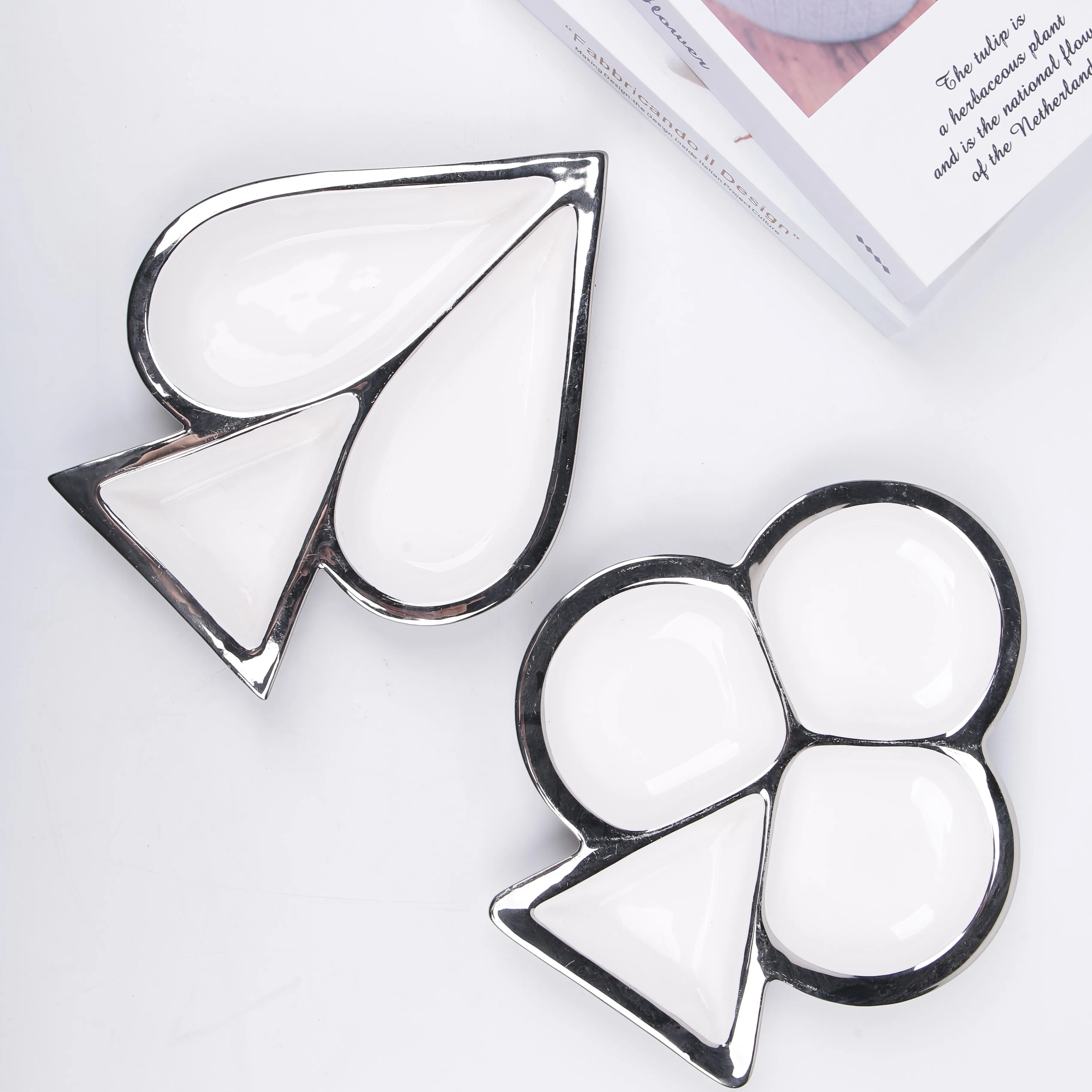 Wholesale Home Restaurant Irregular Custom Logo Ceramic Tableware Nut Snack Dish Plate