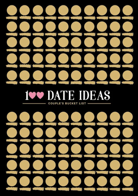 100 Dates Scratch Off Poster - Couples Bucket List Map Custom Usage - Valentine Day Idea ( 42x59.4cm) as Picture Paper Tube