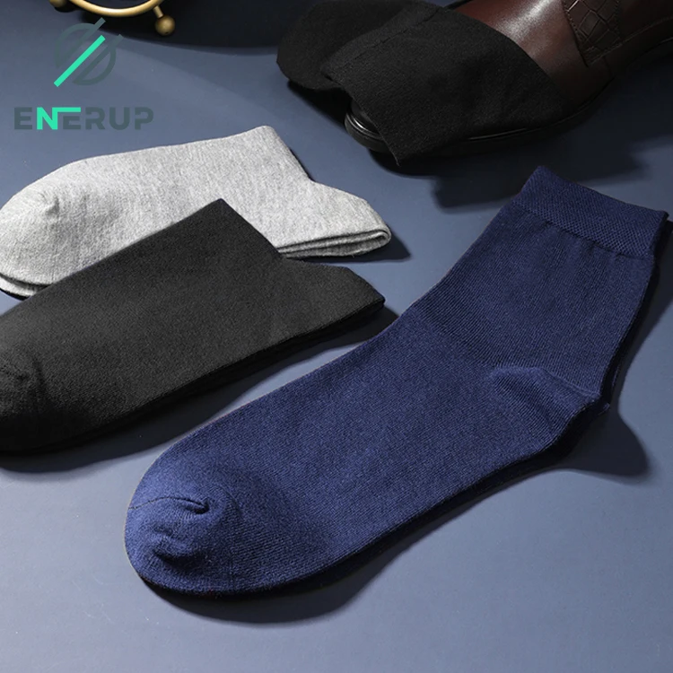 Enerup Accepted Oem Services Custom Women Men Length Dress Ankle Fit Combed Cotton Socks Soft Sole Combo