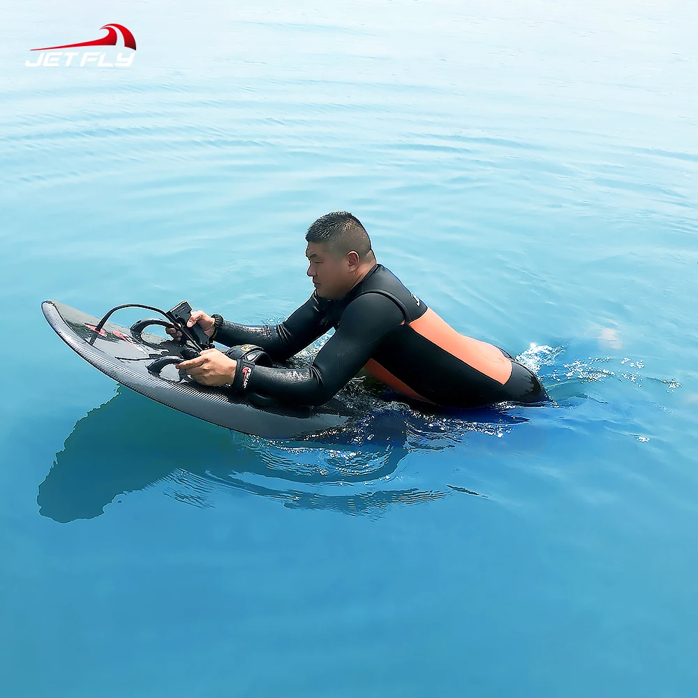 
 High quality fastest 70km/h 70V 50Ah carbon fiber black chargeable anti slip battery e surfboard  