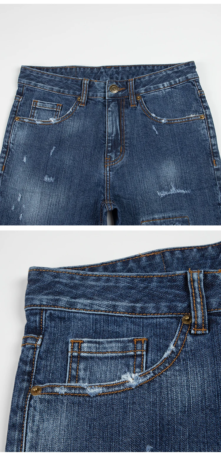 tie dye patch holes jeans for men hand brushed wash denim pants men trouser long patch style jeans with big pockets straight