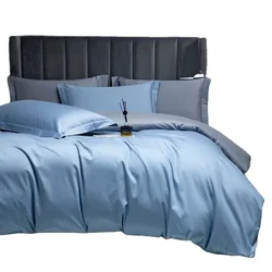 2022 luxury new pure cotton satin quilt cover bed sheet pillowcase bed set four-piece set