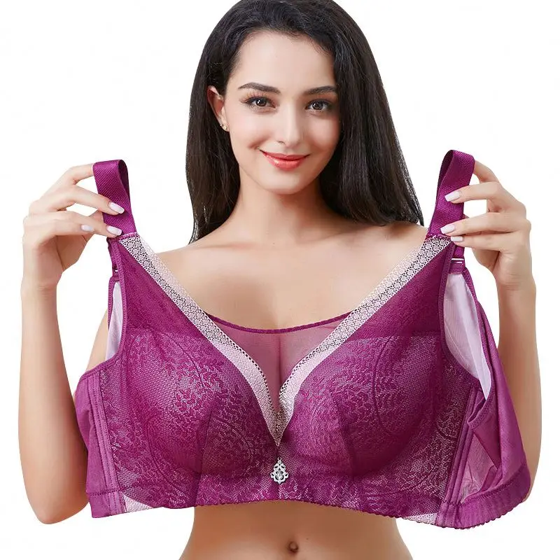 Custom Wholesale Embroidery Full Cup Big Bra Plus Size Lingerie For Women C D E Bra Big Brassiere Tube Top